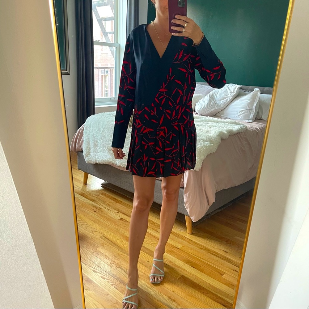Silk Diane Von Furstenberg Pleated Dress